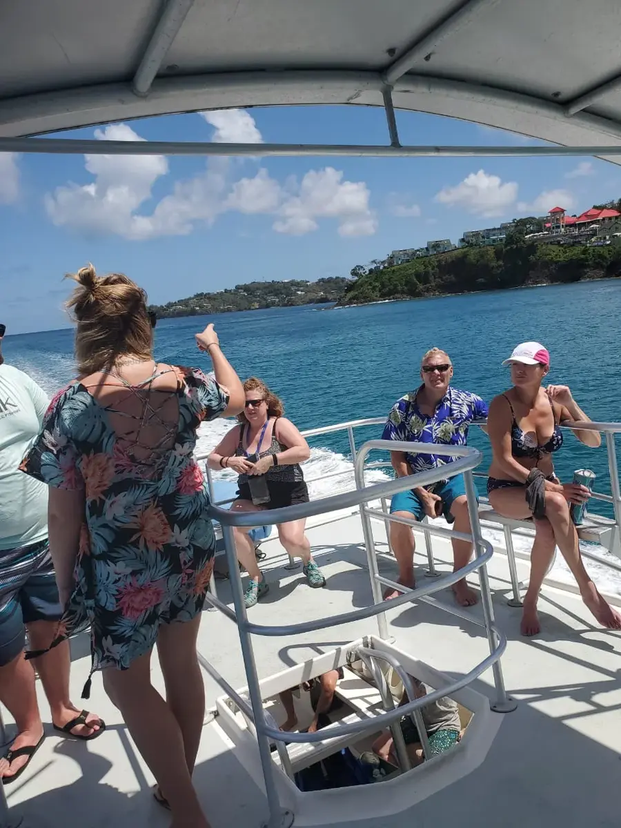 Guests traveling along the Saint Lucia coast