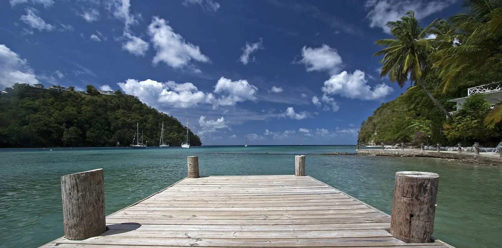 Sunny coastal weather in Saint Lucia