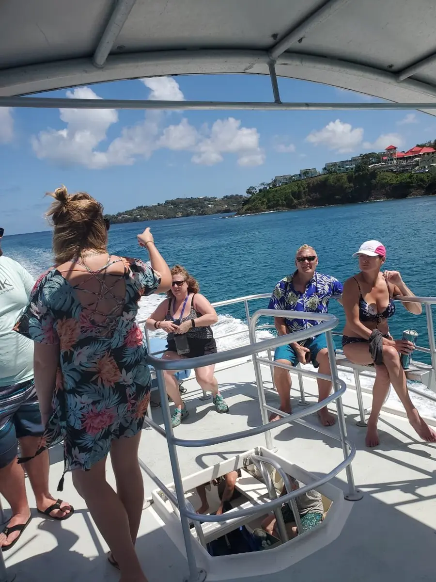 Guests enjoying a boat journey