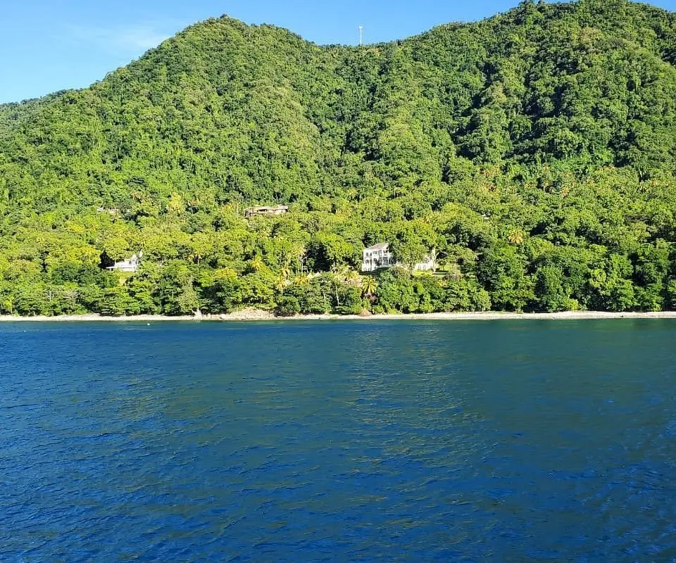 Saint Lucia coast from the water
